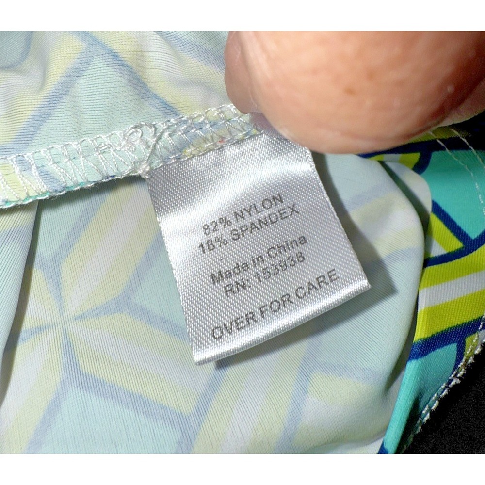 All For Color Geometric Print Dress M Preppy Coastal Resortcore Summer - Picture 4 of 10